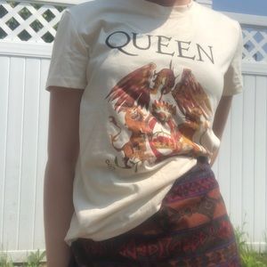 Beige Queen Band Merchandise T-Shirt